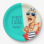 Assiettes En Carton Funny Quarty est la fête d'anniversaire de la nouv (Devant)