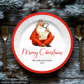 Assiettes En Carton Funny Quirky Santa Festive Holiday Party Plates