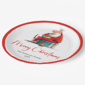 Assiettes En Carton Funny Quirky Santa Watercolor Christmas Plates (Angle)