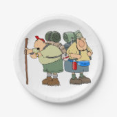Assiettes En Carton Funny Randonneurs Outdoor Adventure Camping Humour (Devant)