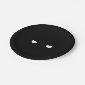 Assiettes En Carton Funny regard fantôme de monstre noir effrayant éff (Angle)