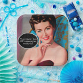 Assiettes En Carton Funny Retro Sarcastique femme Anniversaire (Fête)