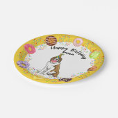 Assiettes En Carton Funny Saint Bernard Dog Donuts fête d'anniversaire (Angle)