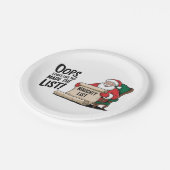 Assiettes En Carton Funny Santa Claus Naughty List Design de Noël (Angle)