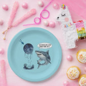 Assiettes En Carton Funny shark diver lunch time :nice bubbles bro (Fête)