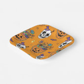 Assiettes En Carton Funny Skeleton And Candy For Halloween (Angulaire)