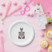 Assiettes En Carton Funny Skeleton Citrouille Fall (Fête)