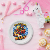 Assiettes En Carton Funny Sloth Rocket Meme, Too Lazy to Walk So I Fly (Fête)