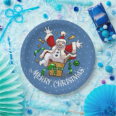 Assiettes En Carton Funny Snowman Merry Christmas Surprise Cartoon (Fête)