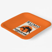 Assiettes En Carton Funny Sumo Wrestler (Angulaire)