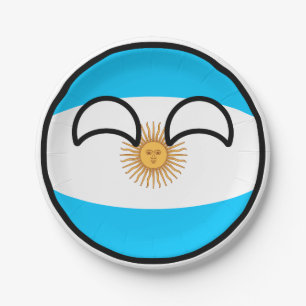 Assiettes En Carton Funny Trending Geeky Argentine Countryball
