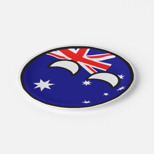 Assiettes En Carton Funny Trending Geeky Australia Countryball (Angle)