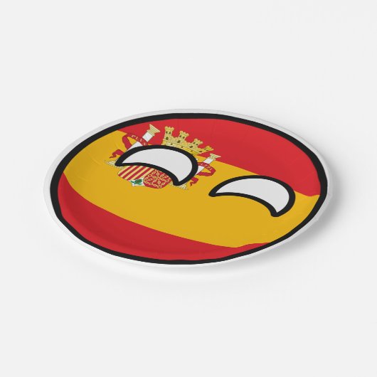Assiettes En Carton Funny Trending Geeky Espagne Country (Angle)