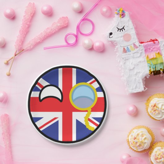 Assiettes En Carton Funny Trending Geeky Royaume-Uni Countryball (Fête)