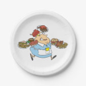 Assiettes En Carton Funny Witress (Devant)