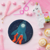 Assiettes En Carton Fusée spatiale mignonne et conception d'espace ext (Fête)