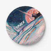 Assiettes En Carton Futur chez soi dans l'espace (Devant)