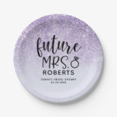 Assiettes En Carton Futur Plaques en papier de Parties scintillant Mme (Devant)