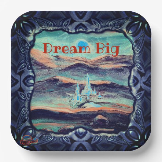 Assiettes En Carton Future Ville Lumière Rêve Big (Recto)