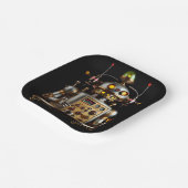 Assiettes En Carton Futuristic Robot Bartender "Shaken or Stirred" (Angulaire)