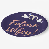 Assiettes En Carton Futurs Inséparables Wifey (Angle)