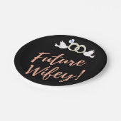 Assiettes En Carton Futurs Inséparables Wifey (Angle)