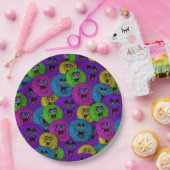 Assiettes En Carton Fuzzles conviviaux Créatures mignonnes Plaques en (Fête)