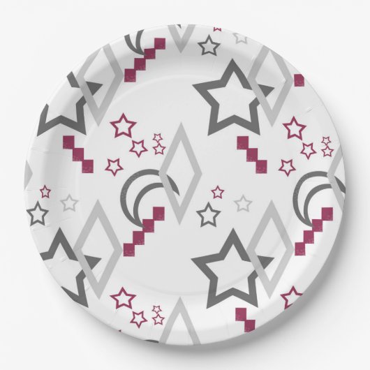 Assiettes En Carton FuzzyFoxArt (Devant)