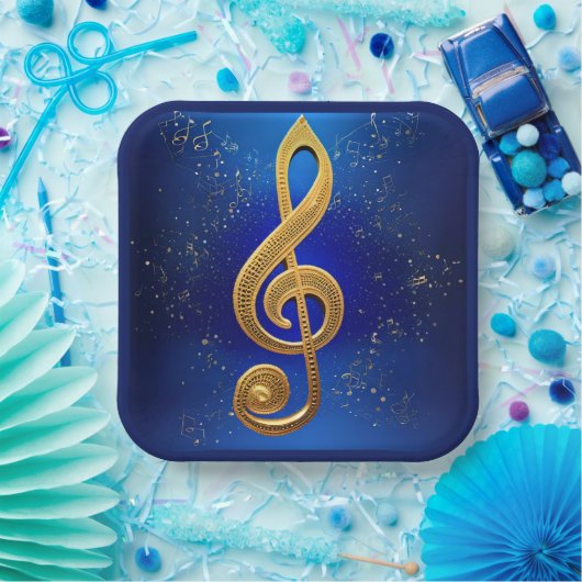 Assiettes En Carton G-Clef (Fête)