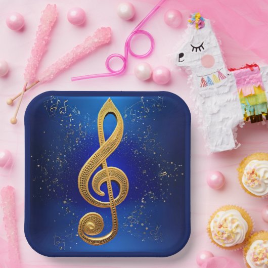 Assiettes En Carton G-Clef (Fête)