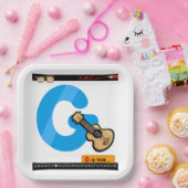 Assiettes En Carton G est pour guitare (Fête)