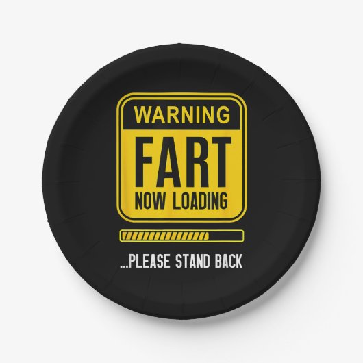 Assiettes En Carton Gag drôle (Devant)