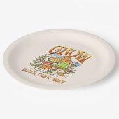 Assiettes En Carton Gagne ton propre chemin - Méditer la grenouille et (Angle)