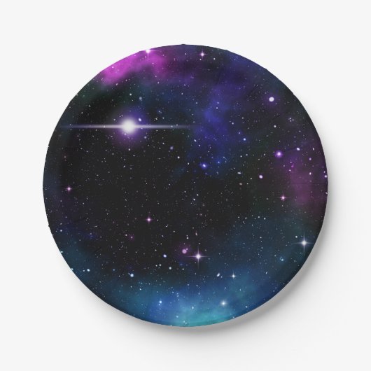Assiettes En Carton Galaxie (Devant)