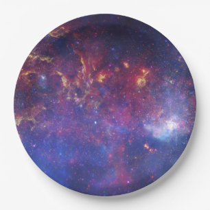 Assiettes En Carton Galaxie brillante dans l'espace