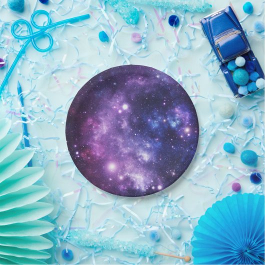 Assiettes En Carton Galaxie spatiale (Fête)