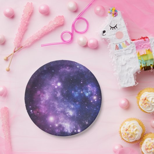 Assiettes En Carton Galaxie spatiale (Fête)