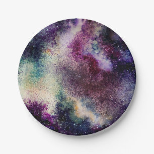 Assiettes En Carton Galaxie violette