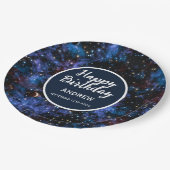 Assiettes En Carton Galaxies colorées, étoiles et planètes (Angle)