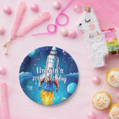 Assiettes En Carton Galaxy Astronaut Navette spatiale Rocketship Anniv (Fête)