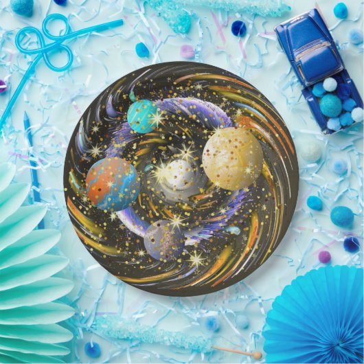Assiettes En Carton Galaxy Kovarellah (Fête)