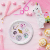 Assiettes En Carton Galaxy Pink Gold Espace extra-atmosphérique Annive (Fête)