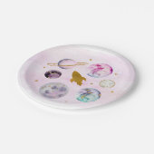 Assiettes En Carton Galaxy Pink Gold Espace extra-atmosphérique Annive (Angle)