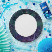 Assiettes En Carton Galaxy Strata Vert pourpre (Fête)