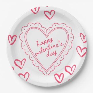 Assiettes En Carton Galentine’s Day Valentine Girly Invitation