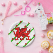 Assiettes En Carton Gallois barre le drapeau (Fête)