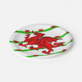 Assiettes En Carton Gallois barre le drapeau (Angle)
