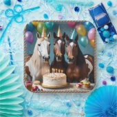 Assiettes En Carton Galloping in Fun : Un Cheval fête d'anniversaire (Fête)