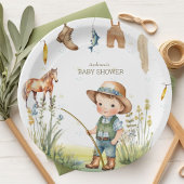 Assiettes En Carton Gallops & Gills Derby Baby shower Rustique Pêcheur