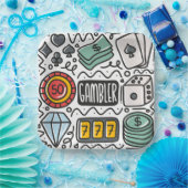 Assiettes En Carton Gambling Casino Poker (Fête)